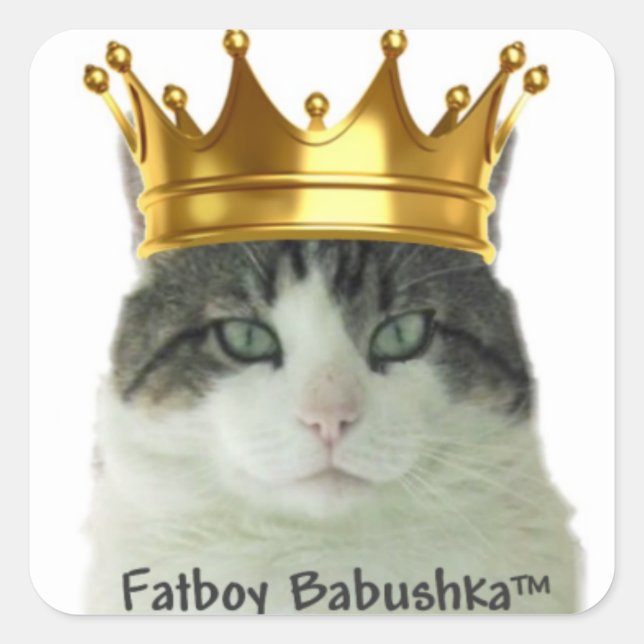 Fatboy Babushka "KING" Square Sticker (Front)