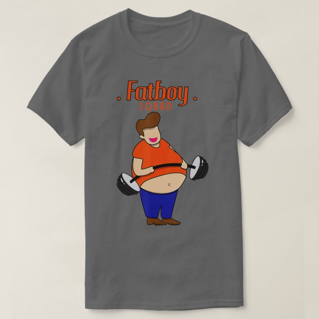 Fatboy Squad Lifting Bodybuilding Gym Fitness rain T-Shirt (Design Front)