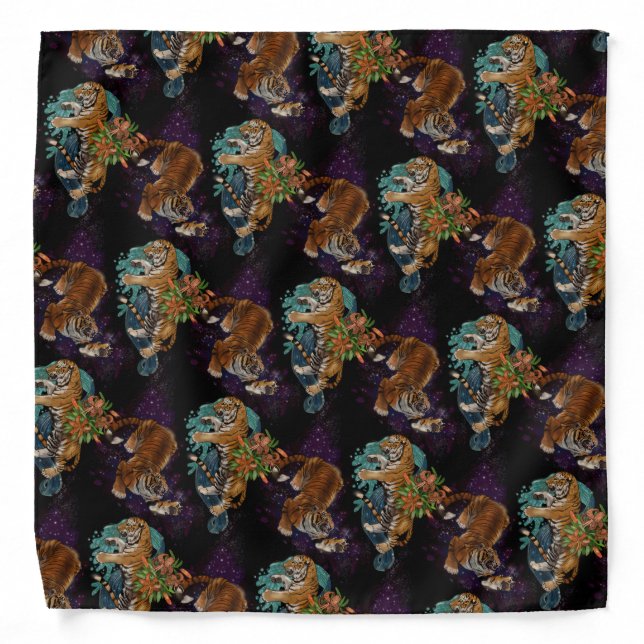 Fate in the Stars Tigers Pattern Bandana (Front)