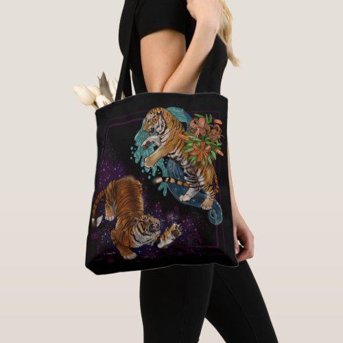 Fate in the Stars Tigers  Tote Bag