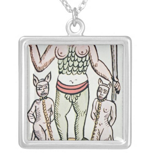 Fate tarot card French Silver Plated Necklace