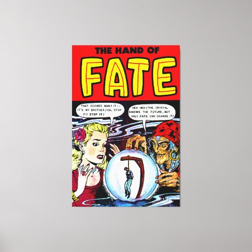 Fate The Witch Fortune Teller Vintage Comics Canvas Print