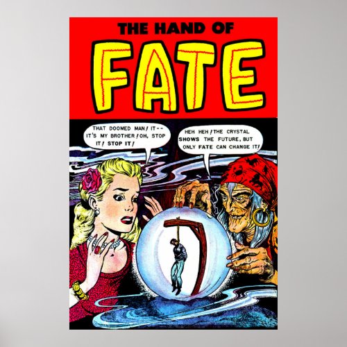 Fate The Witch Fortune Teller Vintage Comics Poster