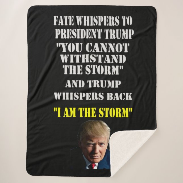 FATE WHISPERS to PRESIDENT TRUMP Sherpa Blanket (Front)