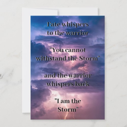 Fate Whispers to the Warrior Greeting Card