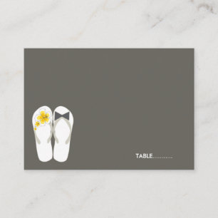 fatfatin Beach Hibiscus Flip Flops Guest Place Car Card