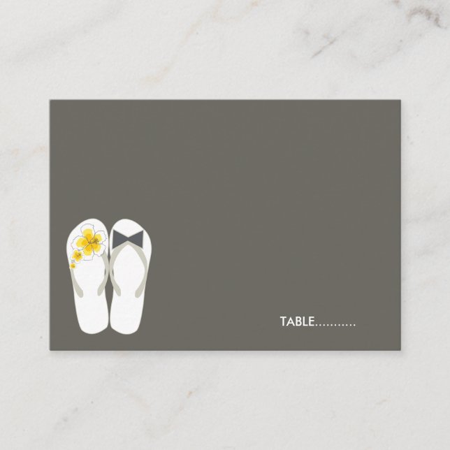 fatfatin Beach Hibiscus Flip Flops Guest Place Car Card (Front)