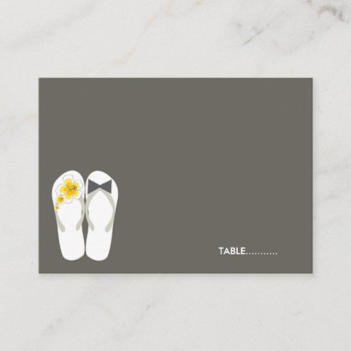 Customizable fatfatin Beach Hibiscus Flip Flops Guest Place Car Business Card Template