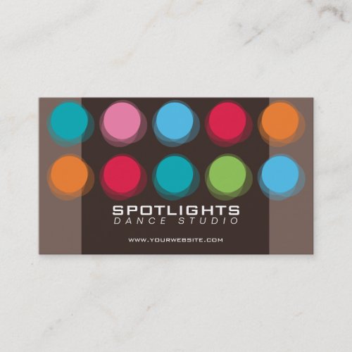 fatfatin Fuzzy Color Dots Fun Profile Card Business Card Template