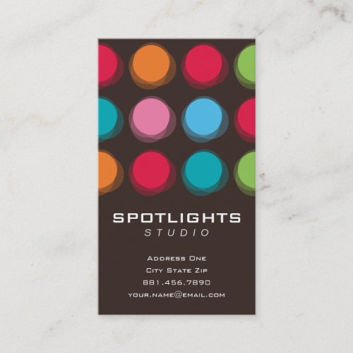fatfatin Fuzzy Color Dots Profile Card Business Card