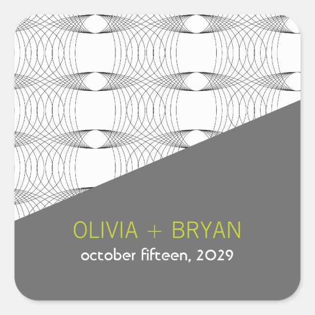 fatfatin Mod Rings 01 Wedding Favor Stickers (Front)