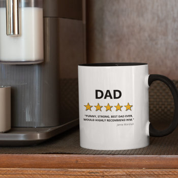 Father 5 Star Rating | Best Dad Ever Mug by special_stationery at Zazzle