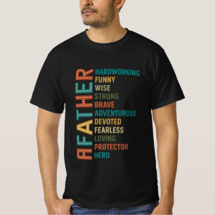 Father Acronym Shirt Retro Bold Text