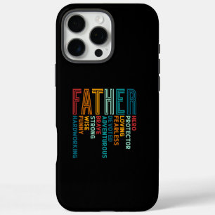Father Acronym Typograph Father's Day Gift for Dad iPhone 16 Pro Max Case