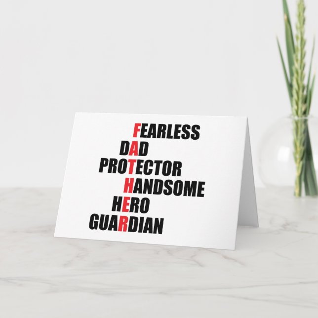 Father Acrostic Card (Front)