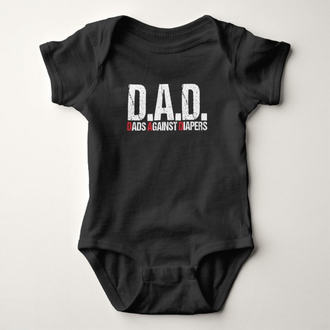 Father Against Diaper Toddler Dad Baby Problems Baby Bodysuit (Front)