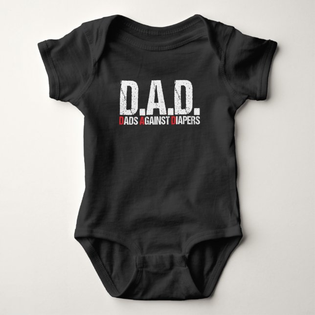 Father Against Diaper Toddler Dad Baby Problems Bodysuit (Front)