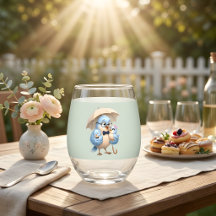 Father and Baby Bird Stemless Glass