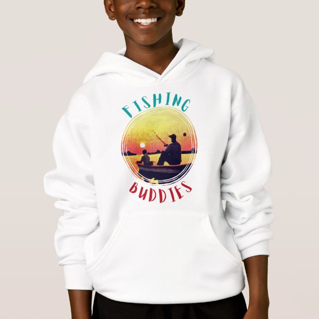 Father and Child Fishing Together Hoodie (Front)
