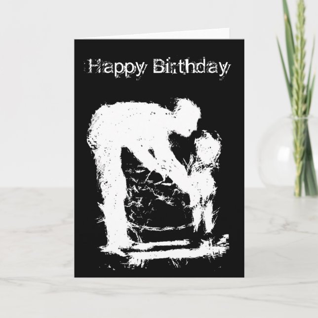 Father and Child Happy Birthday Card (Front)