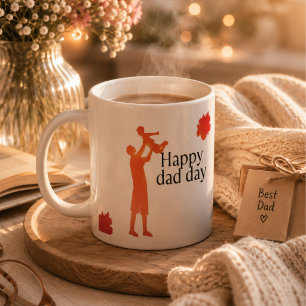 Father and Child Silhouette Mug - First Father'