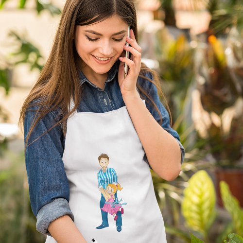 Father And Daughter Adult Apron