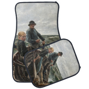 Father and Daughter at Sea (by Albert Edelfelt) Car Floor Mat