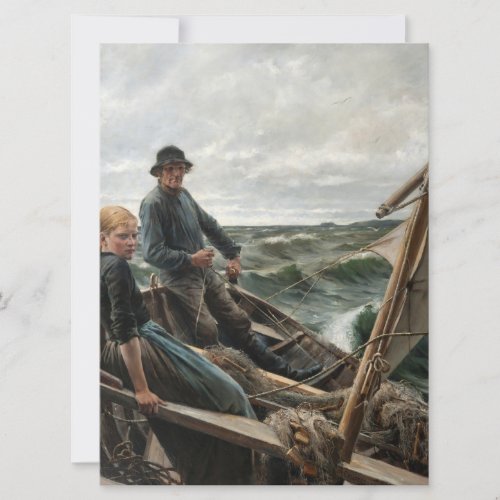 Father and Daughter at Sea by Albert Edelfelt Card