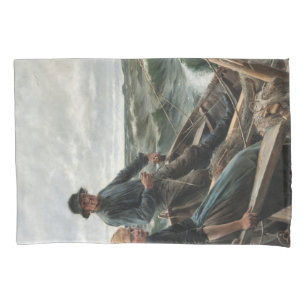 Father and Daughter at Sea (by Albert Edelfelt) Pillow Case