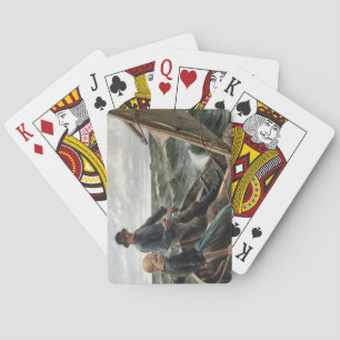 Father and Daughter at Sea (by Albert Edelfelt) Poker Cards