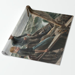 Father and Daughter at Sea (by Albert Edelfelt) Wrapping Paper