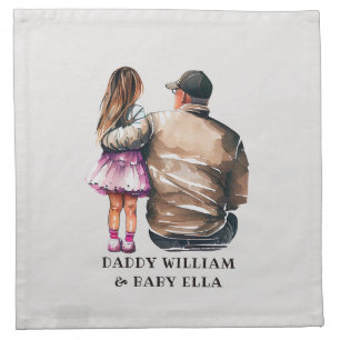 Father and Daughter Bond (11) Cloth Napkin