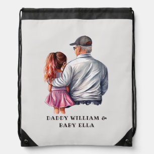 Father and Daughter Bond (14) Drawstring Bag
