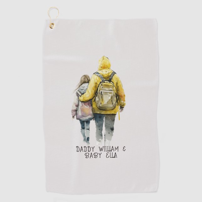 Father and Daughter Bond (2) Golf Towel (Front)