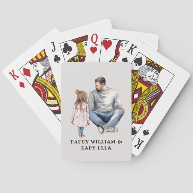 Father and Daughter Bond (4) Poker Cards (Back)
