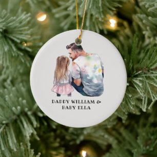 Father and Daughter Bond (5) Ceramic Ornament