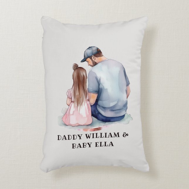 Father and Daughter Bond (7) Accent Pillow (Front(Vertical))