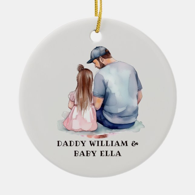 Father and Daughter Bond (7) Ceramic Ornament (Front)