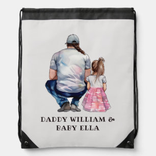Father and Daughter Bond (8) Drawstring Bag