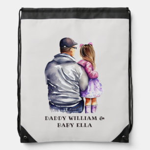 Father and Daughter Bond (9) Drawstring Bag