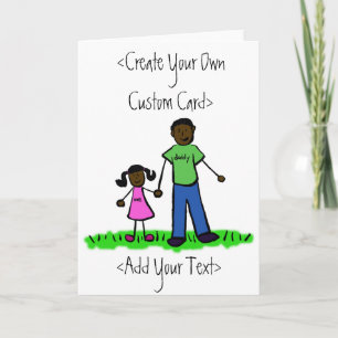 Father and Daughter Custom Greeting Card