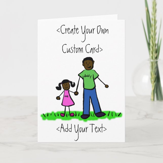 Father and Daughter Custom Greeting Card (Front)