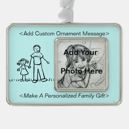 Father and Daughter Family Cute Custom Ornament