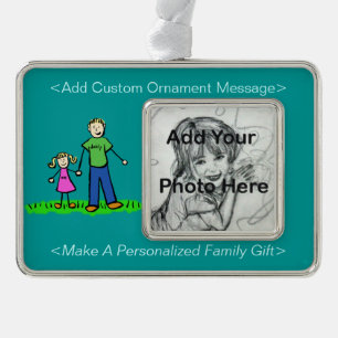 Father and Daughter Family Cute Custom Ornament