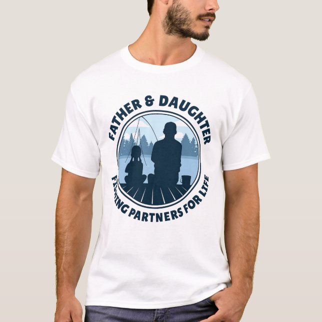 Father and Daughter Fishing Shirt – Fishing Partne (Front)