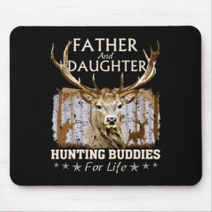 Father And Daughter Hunting Buddies For Life Fun F Mouse Pad