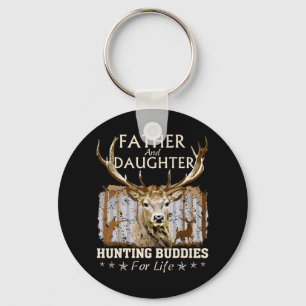 Father and Daughter Hunting Buddies For Life  Gift Keychain