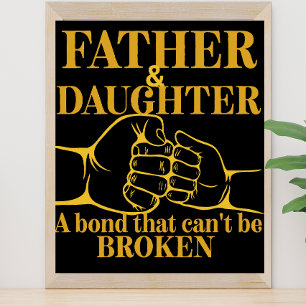 Father and daughter love quote simple elegant  poster