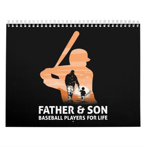 Father And Son  Baseball Players For Life Calendar