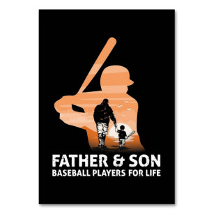 Father And Son  Baseball Players For Life Table Number
